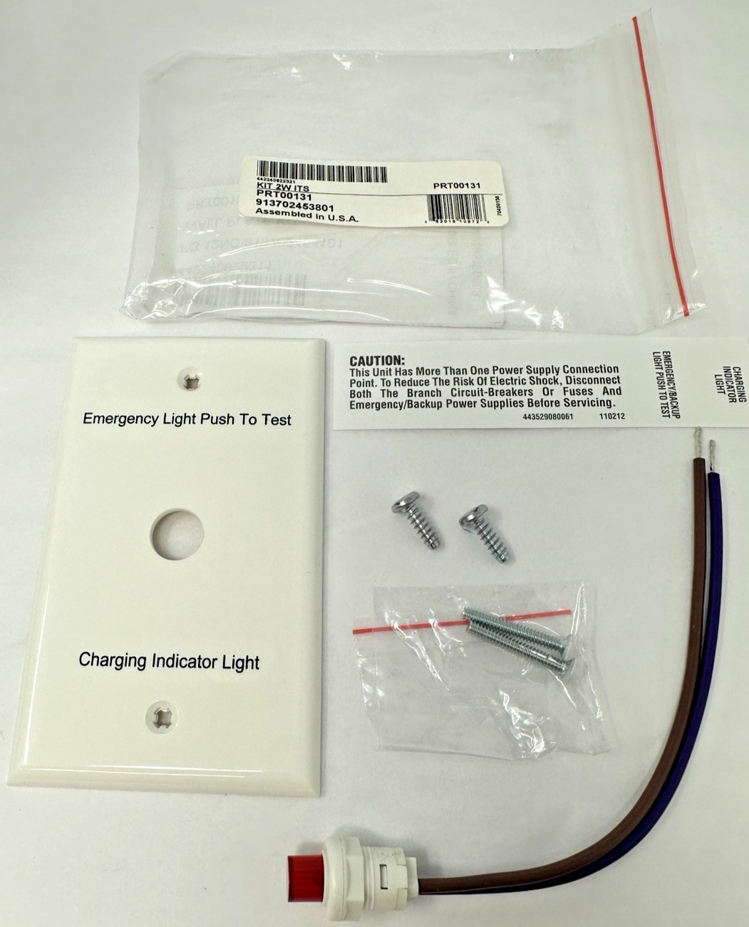 NEW Bodine (2W-ITS) Two-Wire Indicator Light/Test Switch on Wall-Plate PRT00131 NEW Bodine (2W-ITS) Two-Wire Indicator Light/Test Switch on Wall-Plate PRT00131