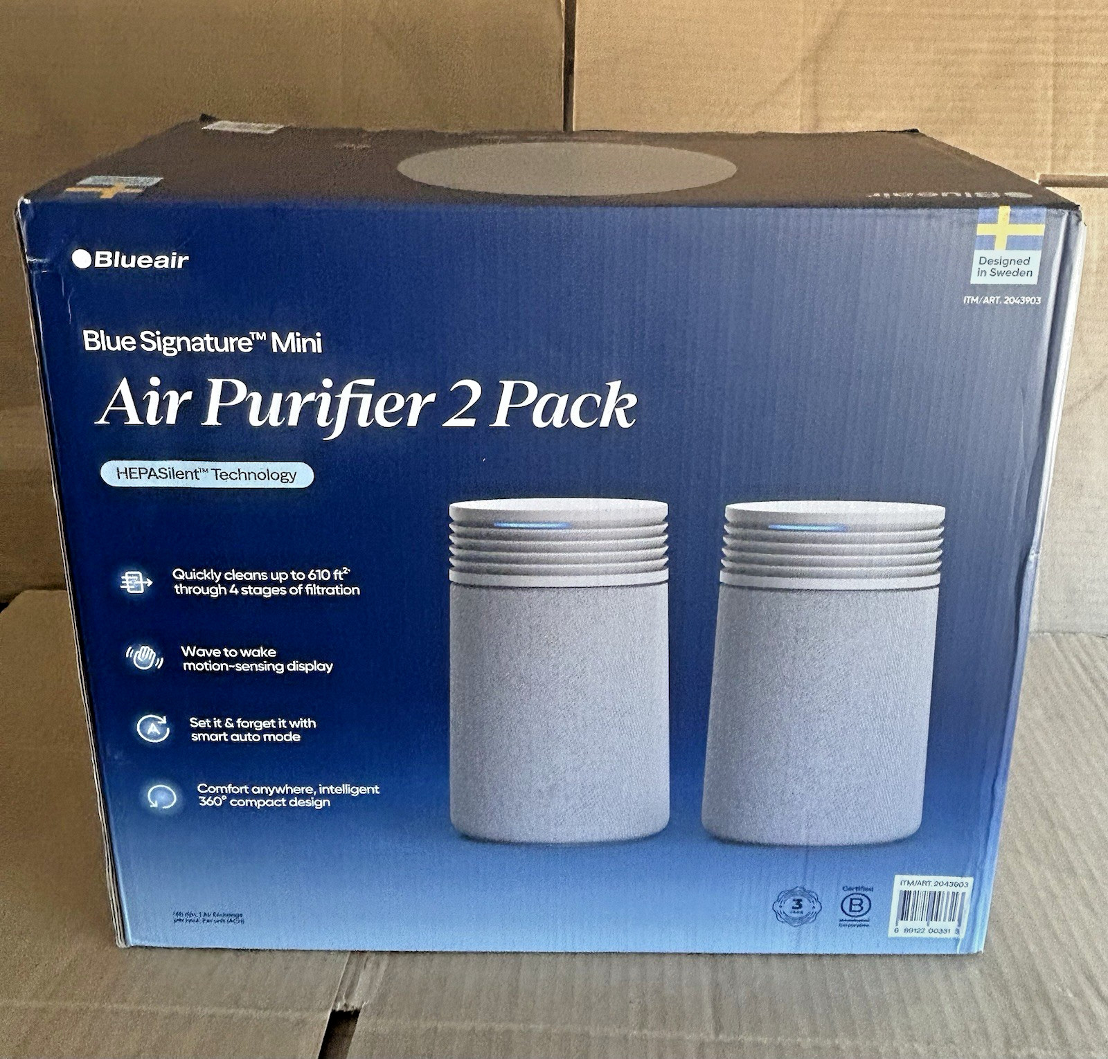 Blueair Blue Signature Mini Air Purifier 2 Pack HEPASilent Technology Open Box Blueair Blue Signature Mini Air Purifier 2 Pack HEPASilent Technology Open Box