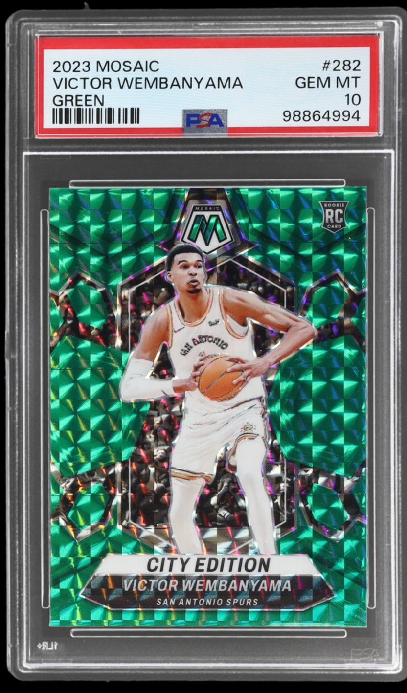 2023-24 Panini Mosaic - City Edition Victor Wembanyama Green Mosaic Prizm (RC) 2023-24 Panini Mosaic - City Edition Victor Wembanyama Green Mosaic Prizm (RC)