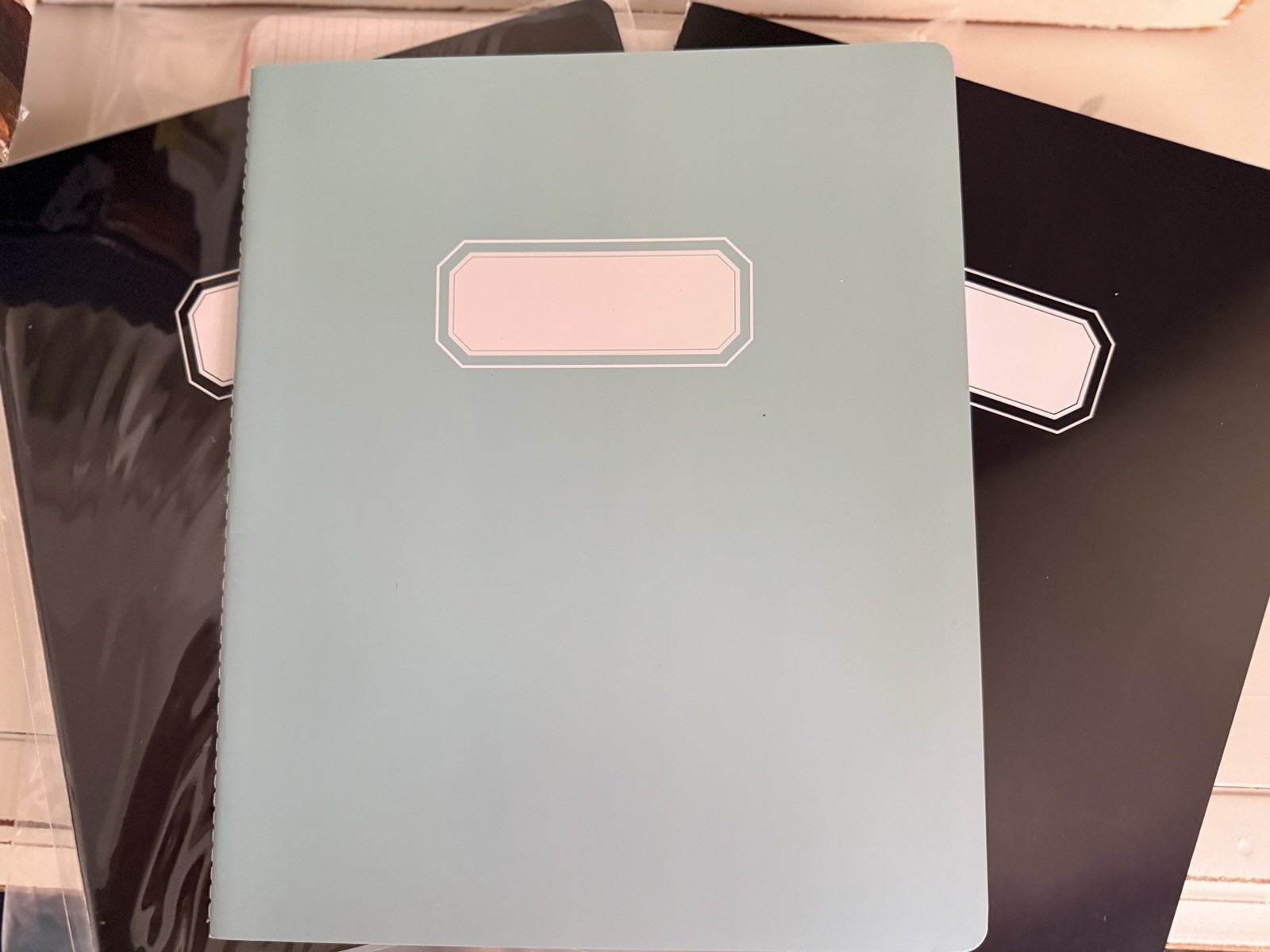 Heidi Swapp Story Album Books Soft Cover Blank Black, Powder Blue Heidi Swapp Story Album Books Soft Cover Blank Black, Powder Blue