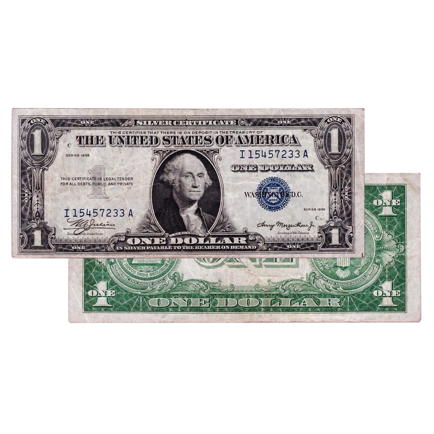 $1 - 1935 Blue Seal Silver Certificate - Extra Fine $1 - 1935 Blue Seal Silver Certificate - Extra Fine
