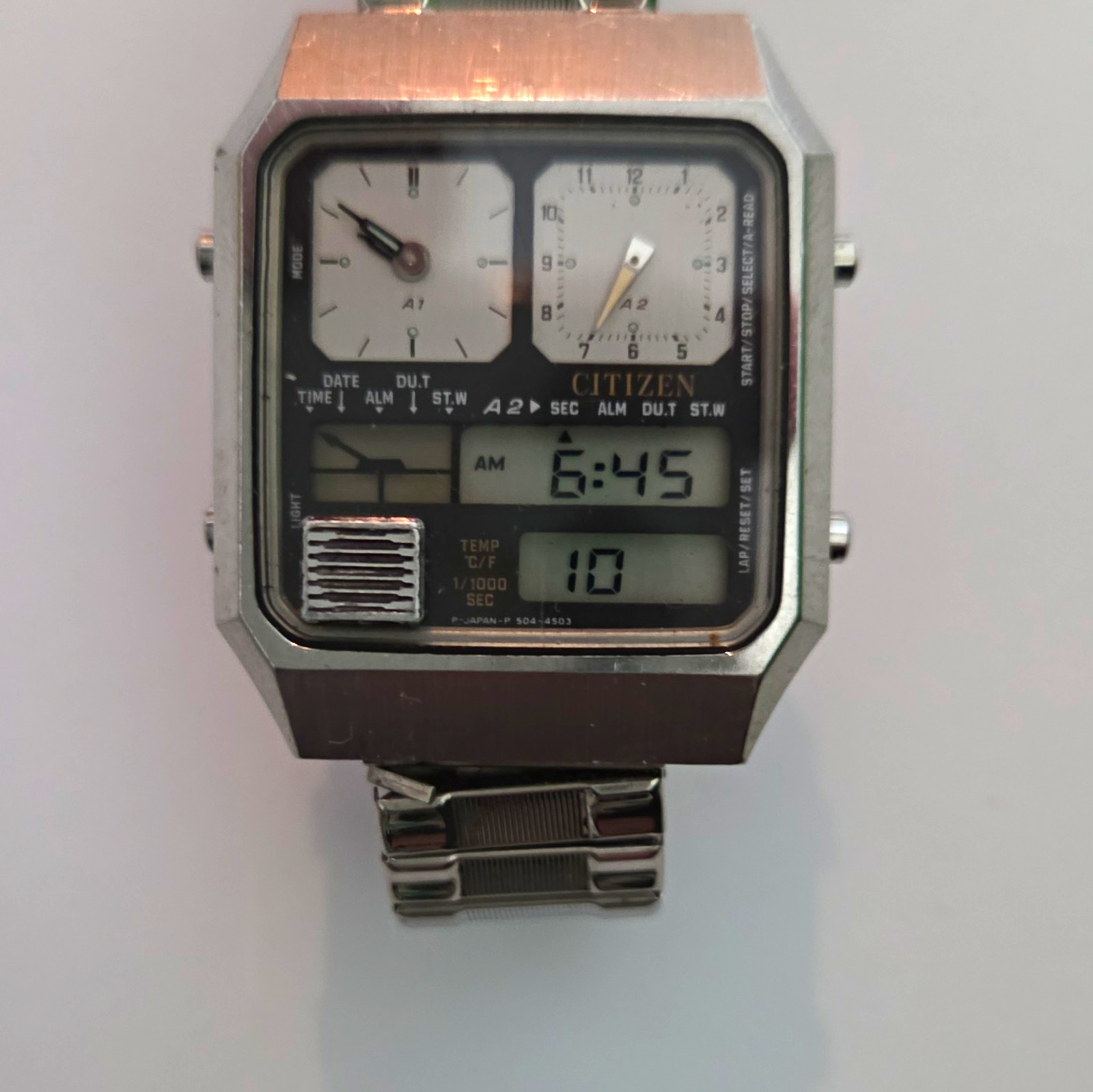Citizen Ana-Digi Temp Quartz Analog/Digital Alarm Chrono Therm Watch-Works 100% Citizen Ana-Digi Temp Quartz Analog/Digital Alarm Chrono Therm Watch-Works 100%