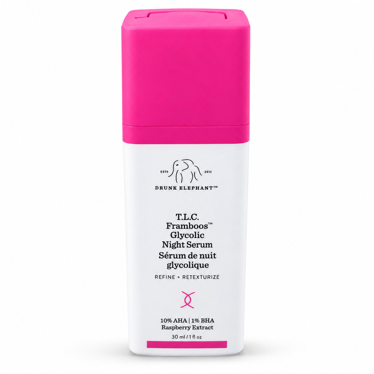 Drunk Elephant T.L.C. Framboos Glycolic Night Serum - 1oz.