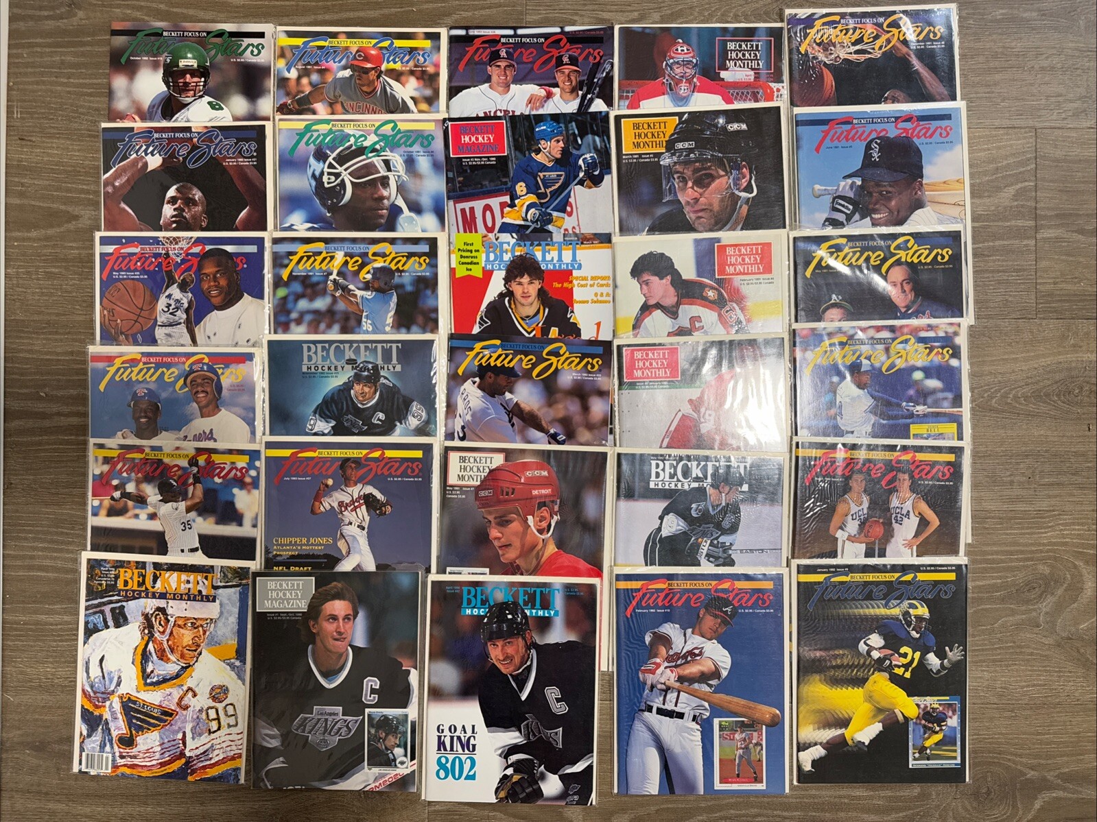 Vintage Beckett Focus On Future Stars Magazines Lot Of 30 , 1990 - 1996 Vintage Beckett Focus On Future Stars Magazines Lot Of 30 , 1990 - 1996