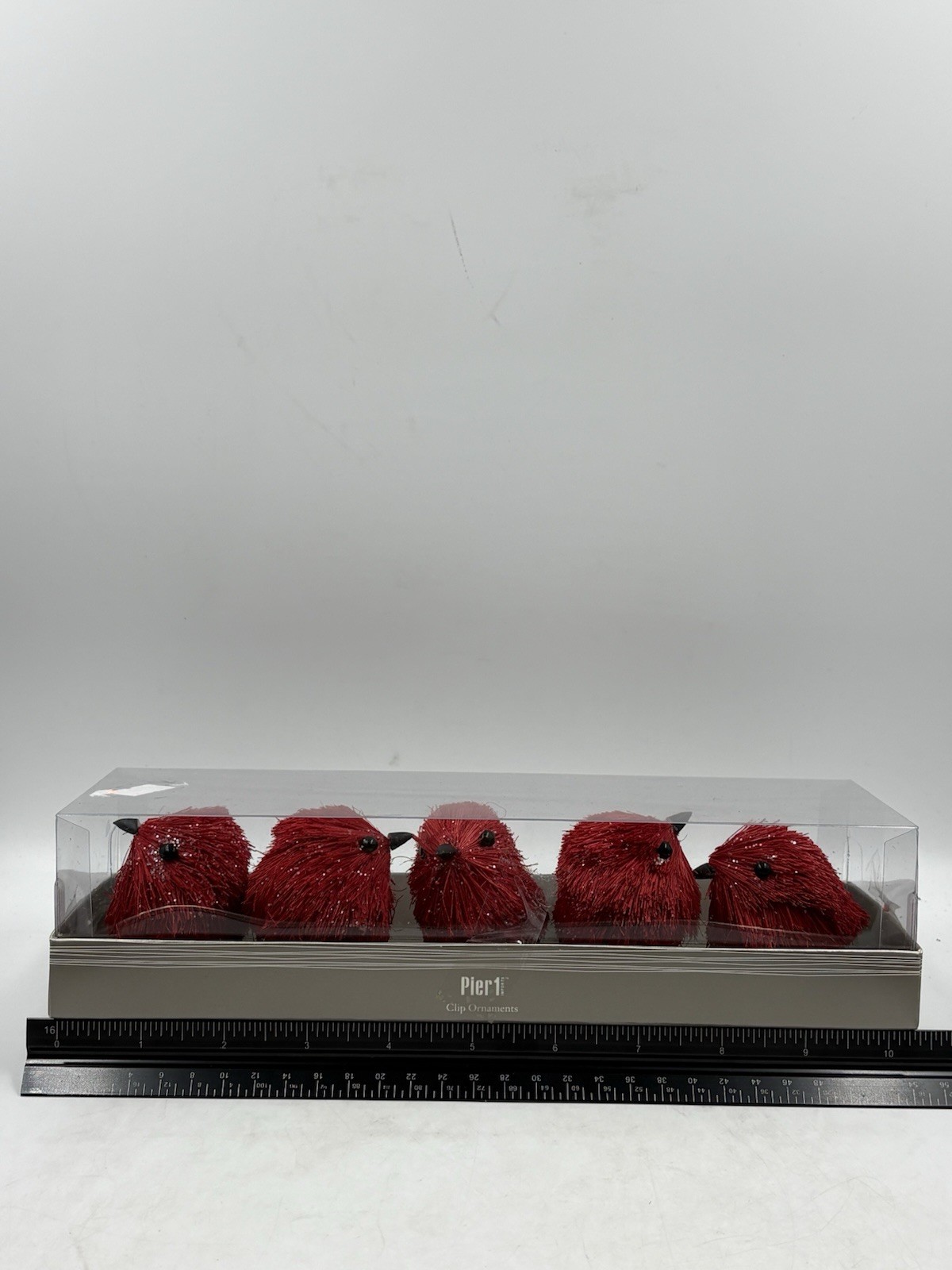 Pier 1 Imports Red Cardinal Sisal Bird Clip-On Ornament Set Pier 1 Imports Red Cardinal Sisal Bird Clip-On Ornament Set