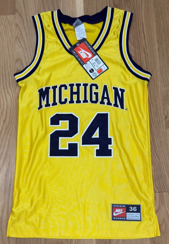 Nike Michigan Authentic Jersey Size 38 Small Vintage 90s Fab Five Jimmy King NWT Nike Michigan Authentic Jersey Size 38 Small Vintage 90s Fab Five Jimmy King NWT