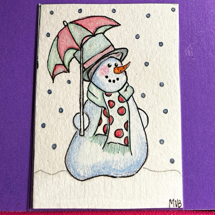 Aceo artcard original Getting ready for cooler weather Aceo artcard original Getting ready for cooler weather
