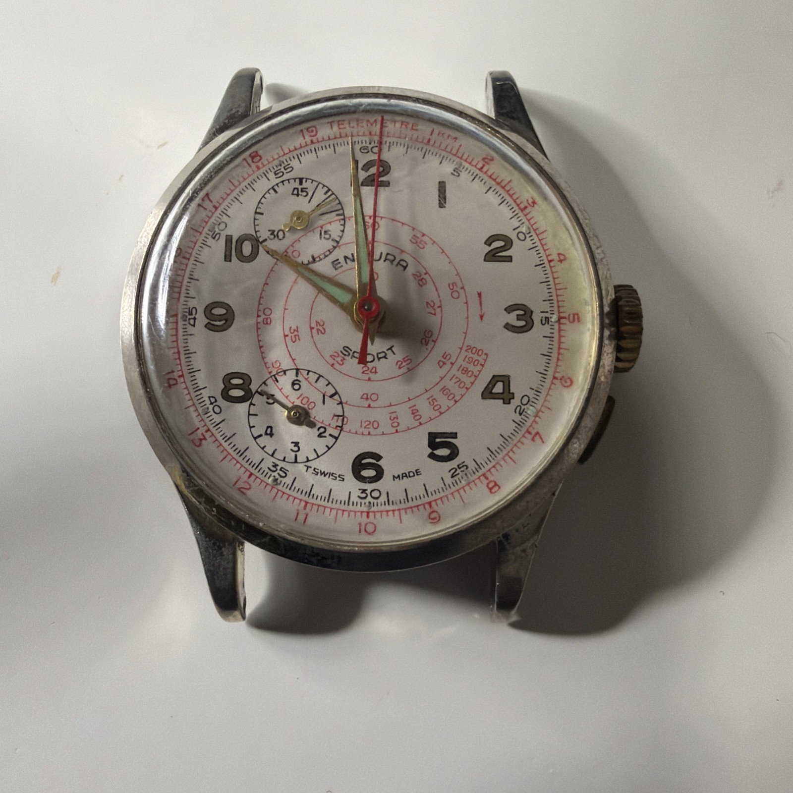 Vintage ENDURA SPORT Chronograph Mens Swiss Watch. Vintage ENDURA SPORT Chronograph Mens Swiss Watch.