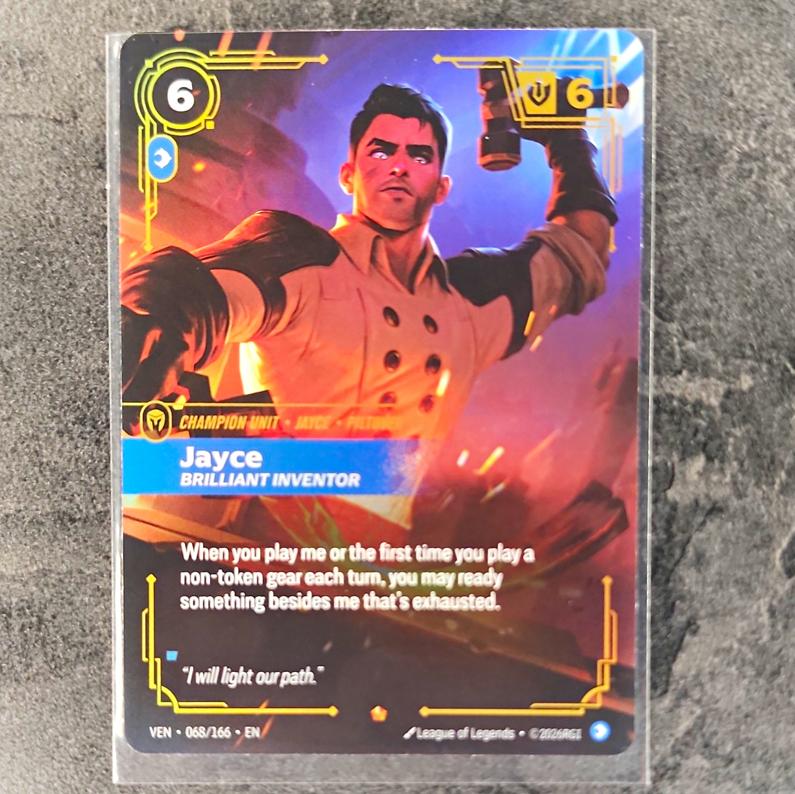 Jayce, Brilliant Inventor 068/166 (VEN Venture) Champion Unit - LoL EN Jayce, Brilliant Inventor 068/166 (VEN Venture) Champion Unit - LoL EN