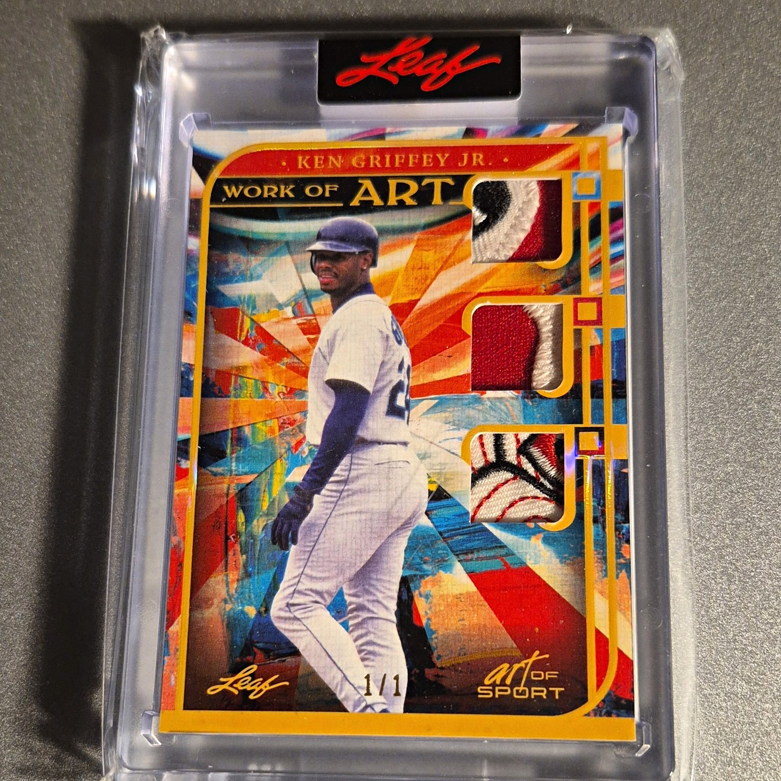 Leaf 2023 Art of Sport Work of Art Ken Griffey Jr #WA-19 1/1 MEMORABILIA Leaf 2023 Art of Sport Work of Art Ken Griffey Jr #WA-19 1/1 MEMORABILIA