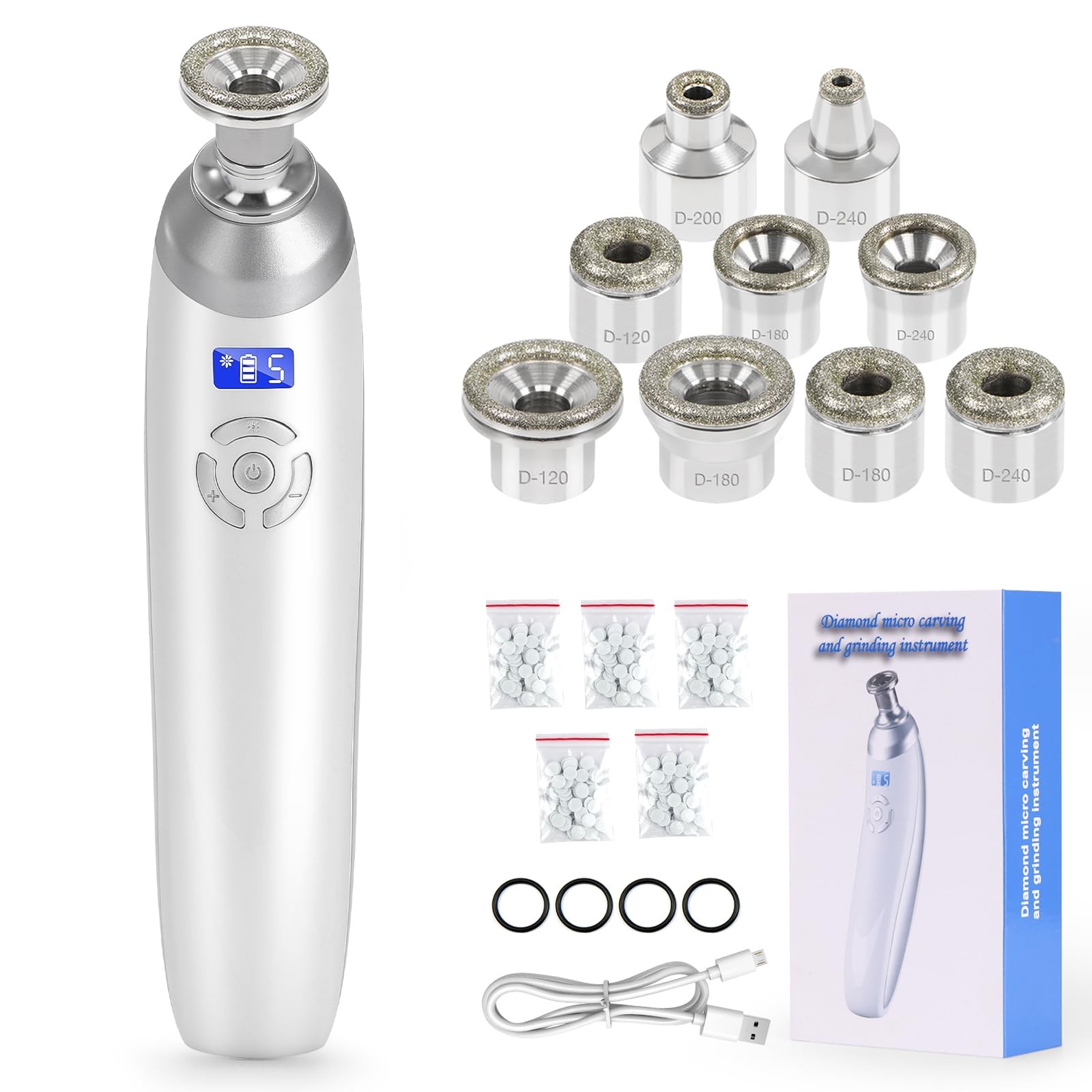 Beauty Star Upgraded Cordless Diamond Micro-Dermabrasion Machine Portable