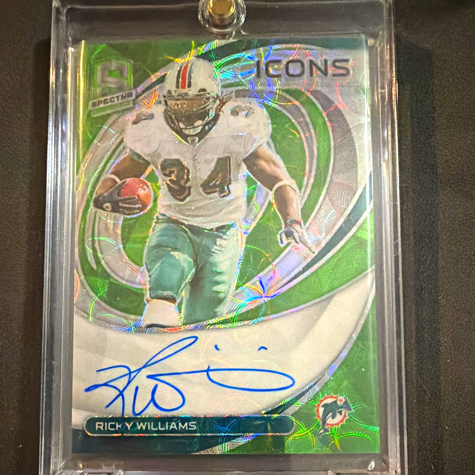 2022 Panini Spectra Ricky Williams Icons Auto Neon Green Prizm /35 ICN-RWI 2022 Panini Spectra Ricky Williams Icons Auto Neon Green Prizm /35 ICN-RWI