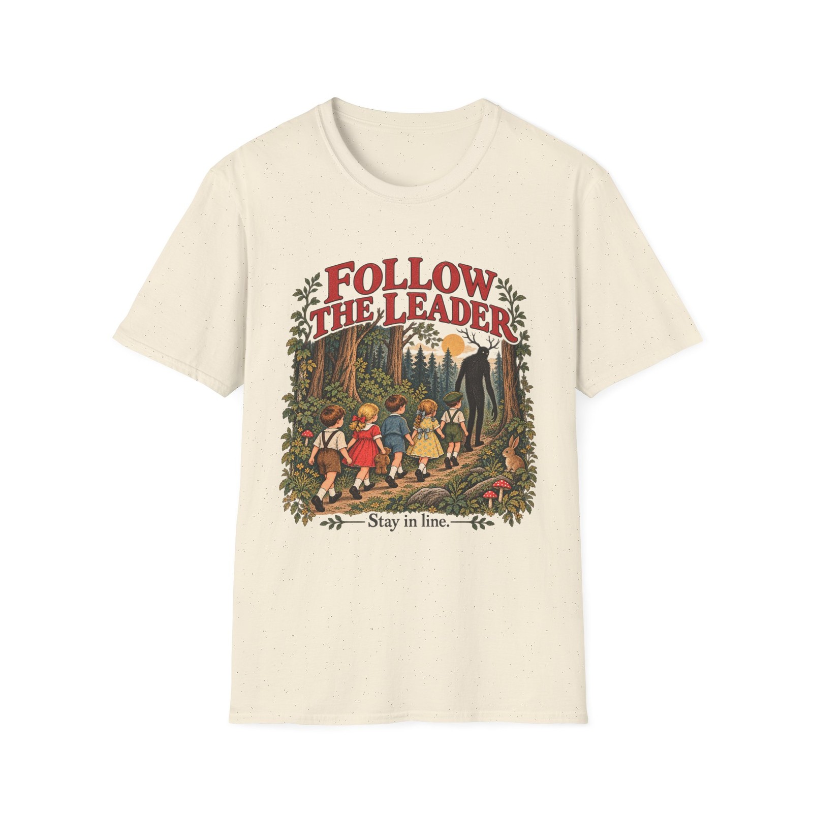 Follow the Leader Creepy Vintage Storybook Horror Graphic T-Shirt