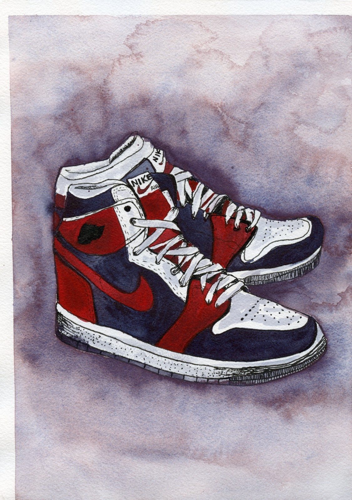 ACEO Orignal Painting in LIMITED PRINTS NIKES #1 ACEO Orignal Painting in LIMITED PRINTS NIKES #1