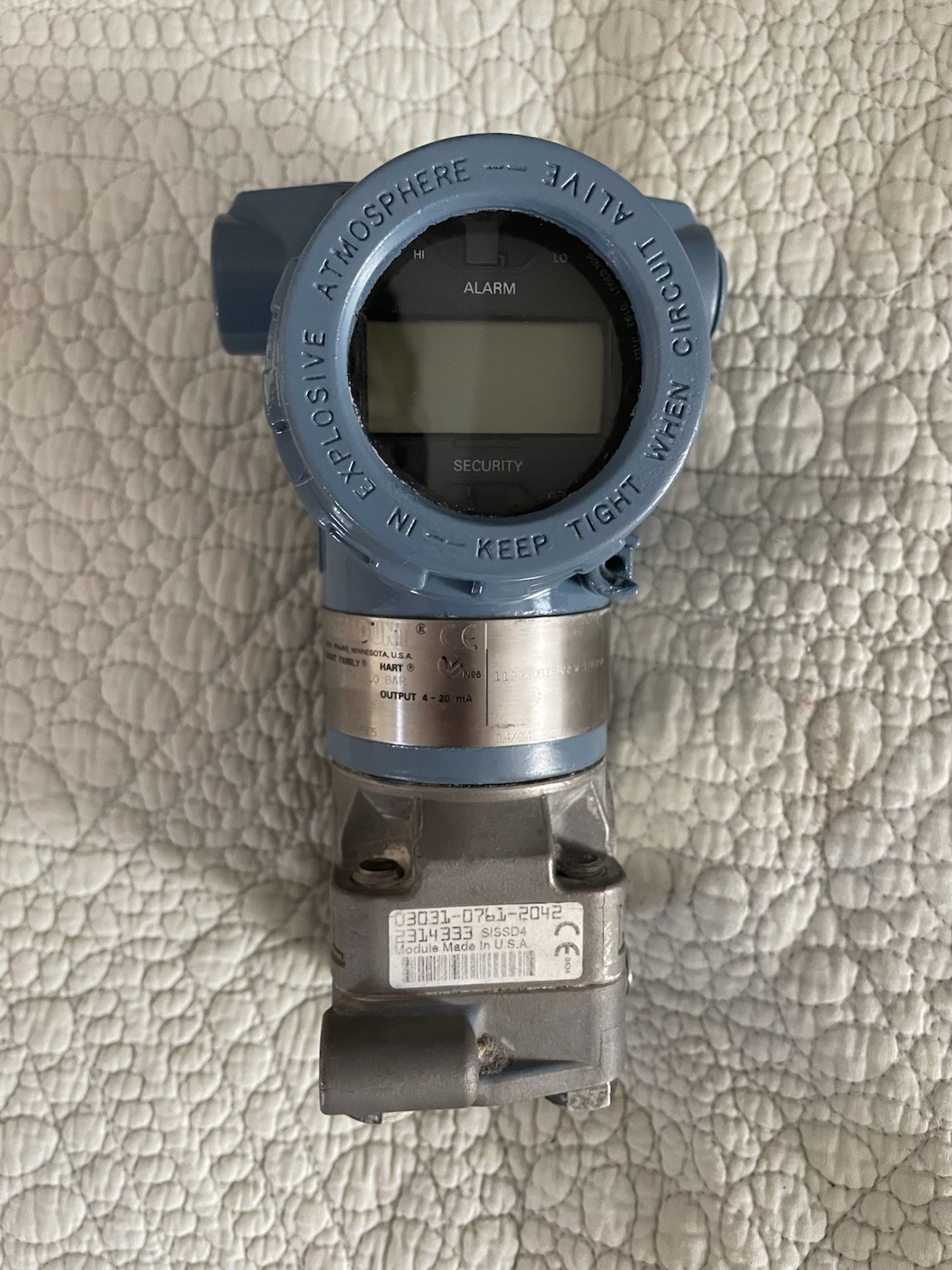 Rosemount 3051 Differential Pressure Transmitter 3031-621-2002 Rosemount 3051 Differential Pressure Transmitter 3031-621-2002