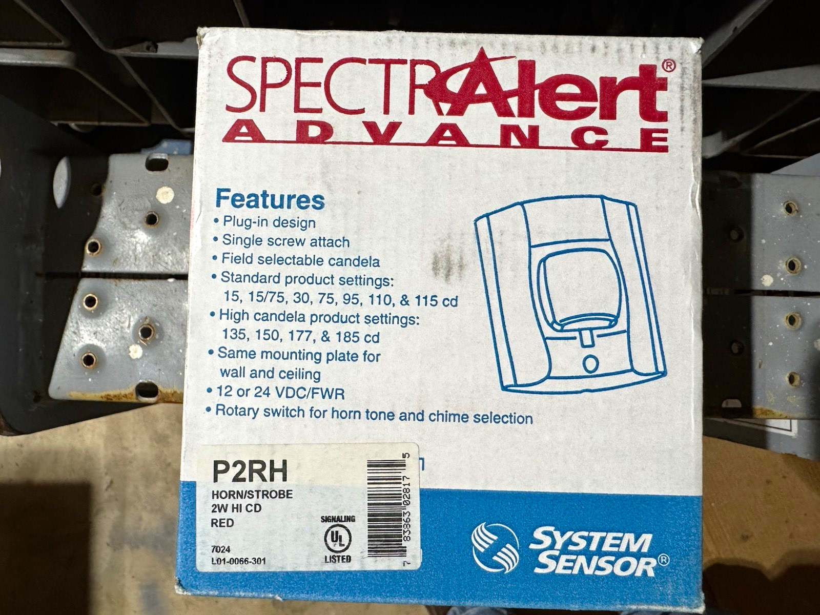 System Sensor SpectrAlert Advance P2RH Fire Alarms Horn Strobe Red 2-Wire System Sensor SpectrAlert Advance P2RH Fire Alarms Horn Strobe Red 2-Wire
