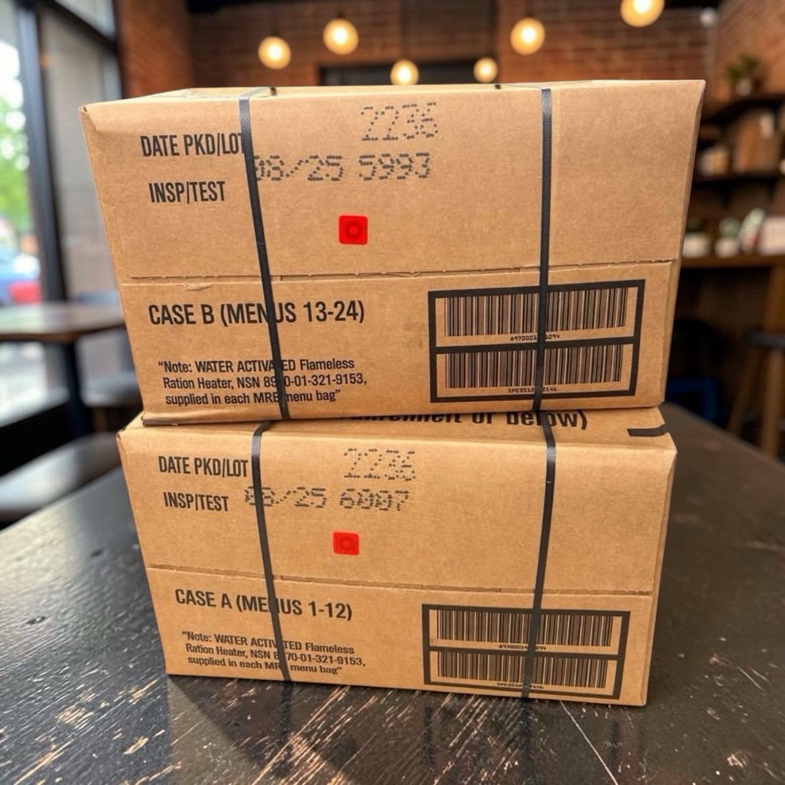 MRE U.S. Military Ready to Eat Meals INSP 2025 2 Case (24 Meals)