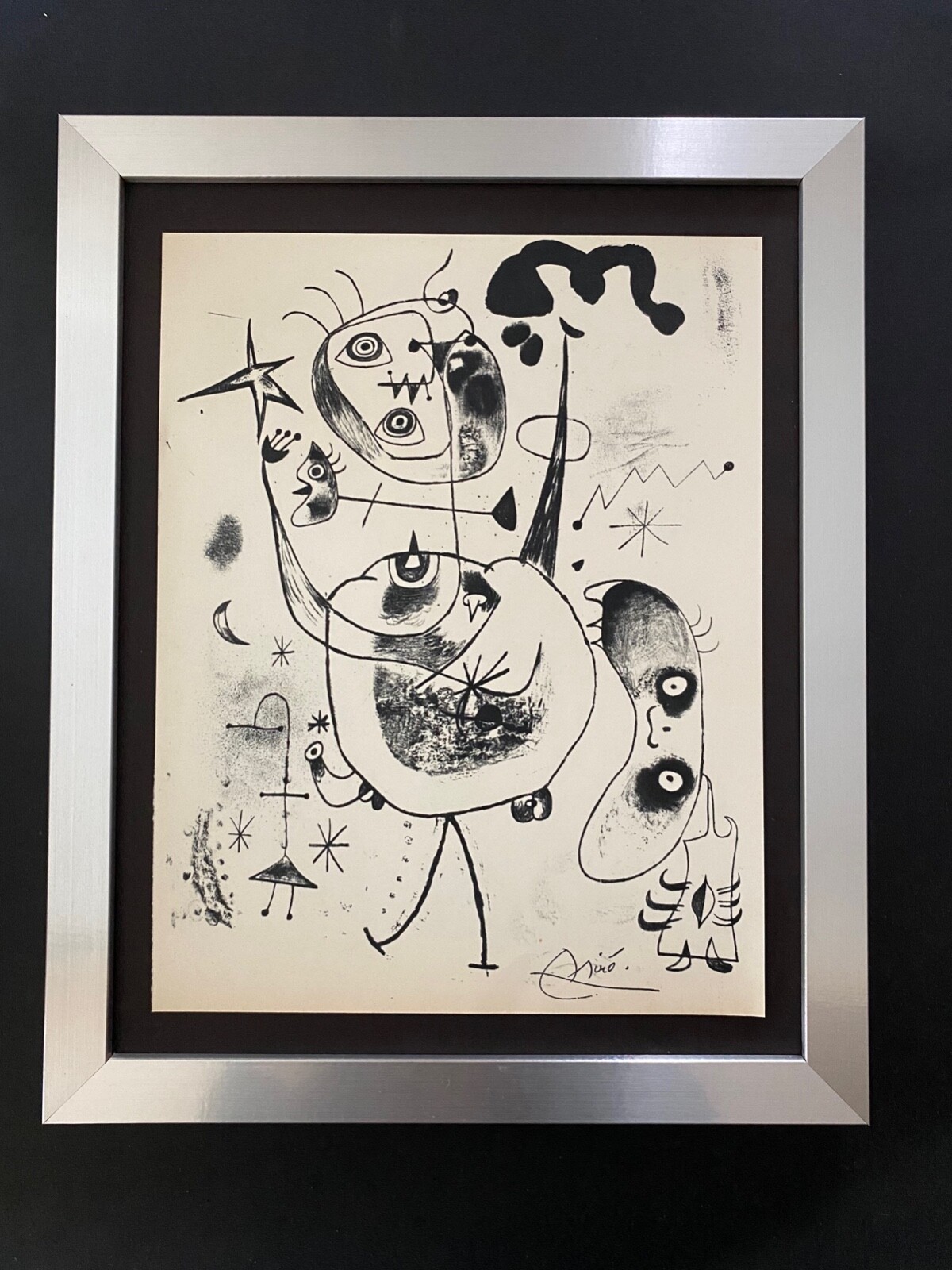 Joan Miro | Vintage 1958 Signed | Mounted & Framed Offset Lithograph Buy it Now Joan Miro | Vintage 1958 Signed | Mounted & Framed Offset Lithograph Buy it Now