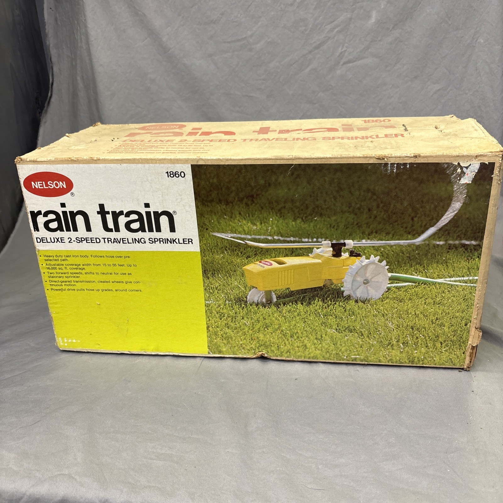Vintage Nelson 1860 2-speed Rain Train Lawn Traveling Sprinkler Vintage Nelson 1860 2-speed Rain Train Lawn Traveling Sprinkler