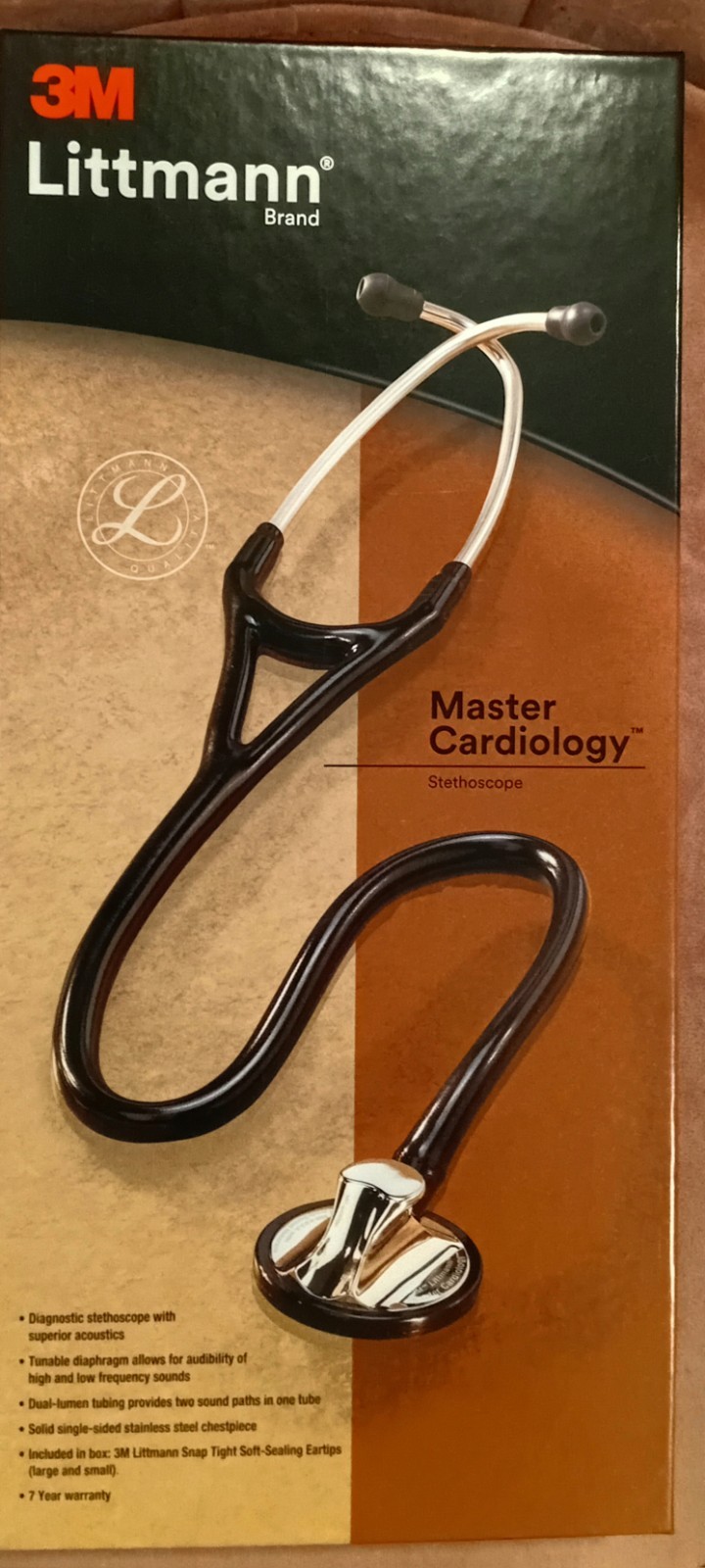 3M Littmann Master Cardiology Stethoscope Single Head Diaphragm, Black 3M Littmann Master Cardiology Stethoscope Single Head Diaphragm, Black