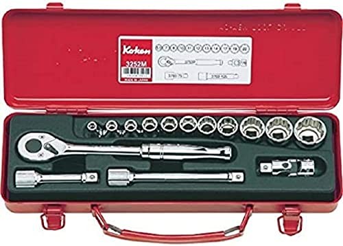 Koken 3/8&quot 9.5mm SQ. Socket Set 15 Pieces 3252M NEW