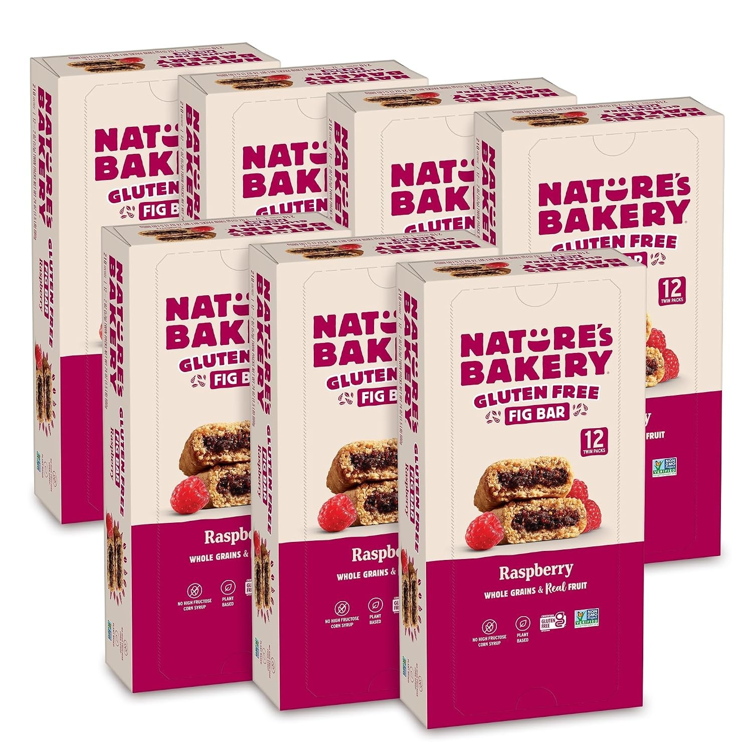 7x Nature’s Bakery Gluten Free Raspberry Fig Bars, Real Fruit, 84 count total 7x Nature’s Bakery Gluten Free Raspberry Fig Bars, Real Fruit, 84 count total