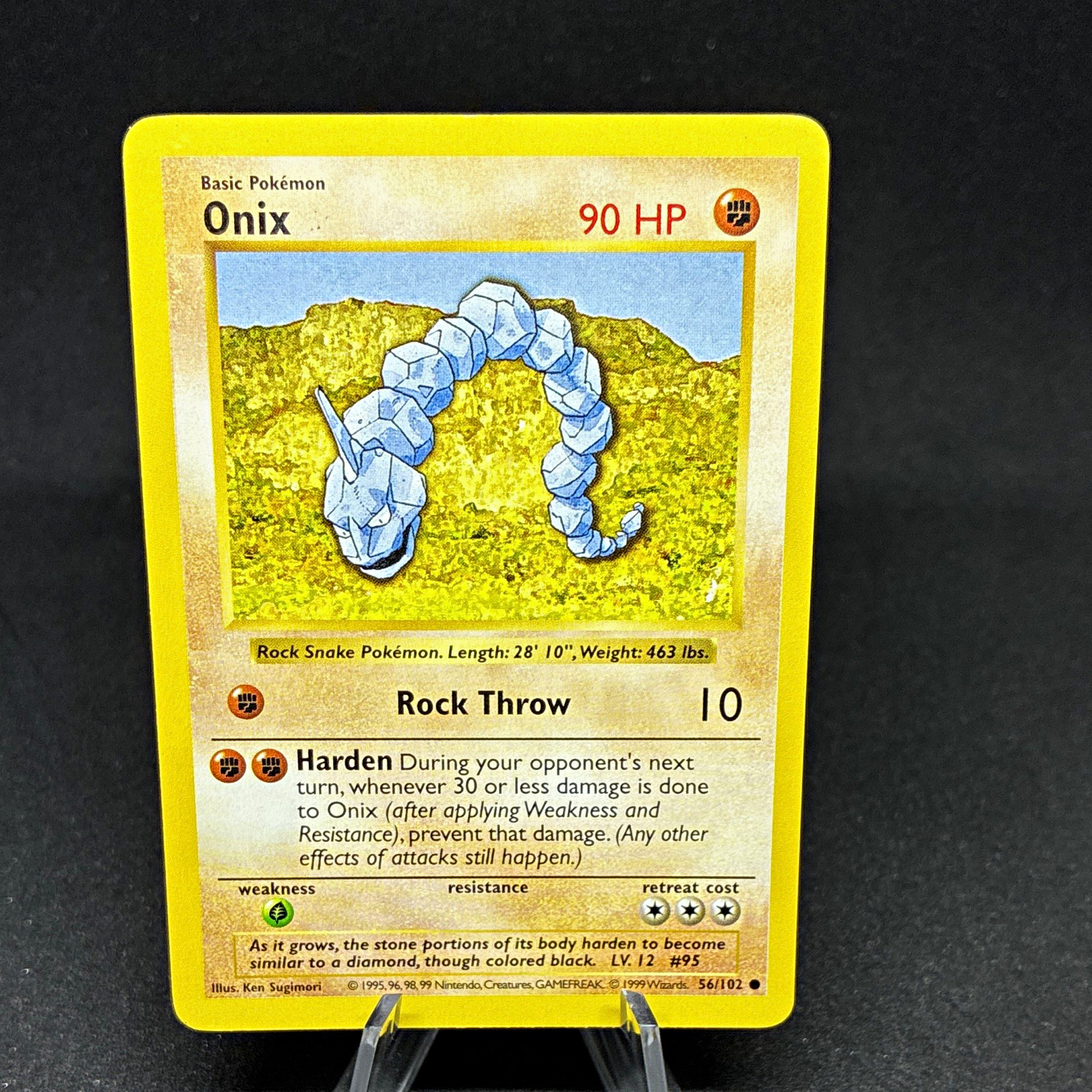 Wizards of the Coast Pokémon TCG Onix 56/102 Base Set Common ENG Unlimited Wizards of the Coast Pokémon TCG Onix 56/102 Base Set Common ENG Unlimited