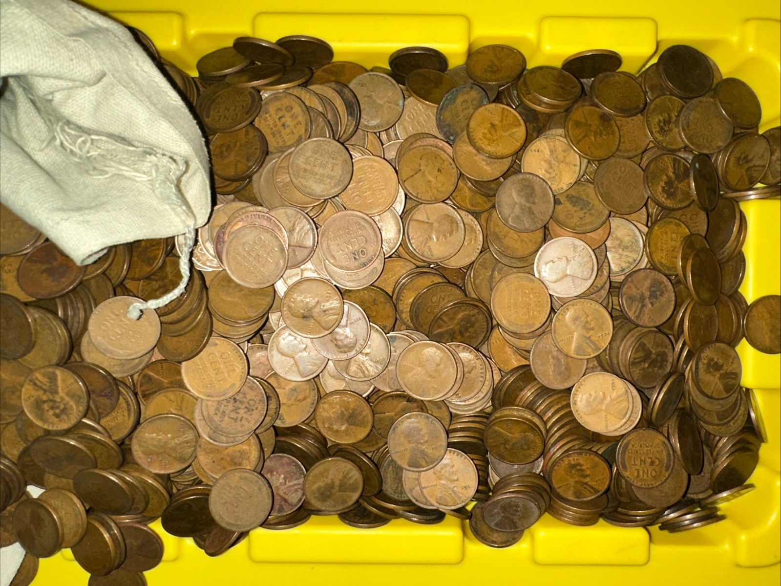1920-1929 Lincoln Wheat Cent Roll 50 Coins 1920s Wheat Pennies P D S Mint Marks