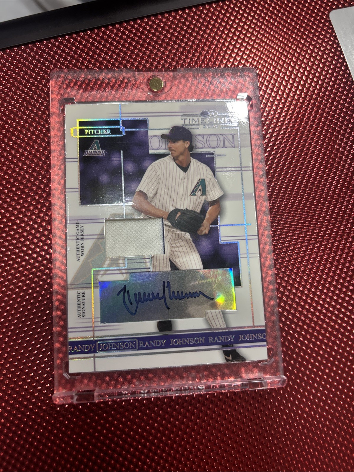 2004 Donruss Timelines Playoff Randy Johnson /5 Patch Auto 2004 Donruss Timelines Playoff Randy Johnson /5 Patch Auto
