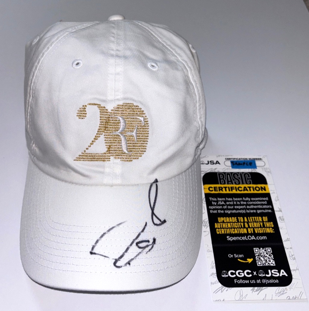 ROGER FEDERER SIGNED NIKE 20 RF HAT TENNIS HOF 2026 GRAND SLAM CHAMPION JSA ROGER FEDERER SIGNED NIKE 20 RF HAT TENNIS HOF 2026 GRAND SLAM CHAMPION JSA