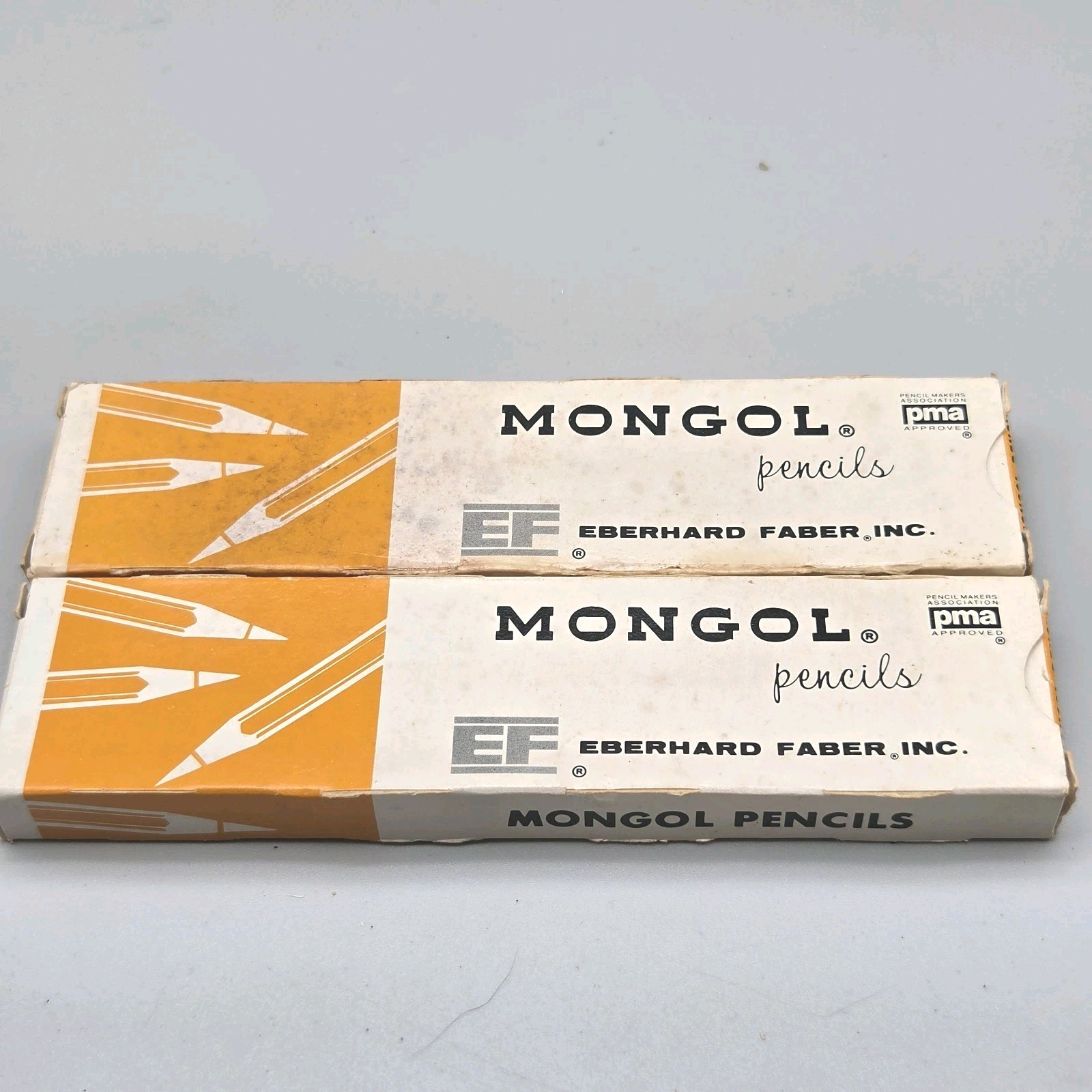 VTG Eberhard Faber Quality Pencils MONGOL No 2 Box of 12 Wood 483-F 2 2 Boxes VTG Eberhard Faber Quality Pencils MONGOL No 2 Box of 12 Wood 483-F 2 2 Boxes
