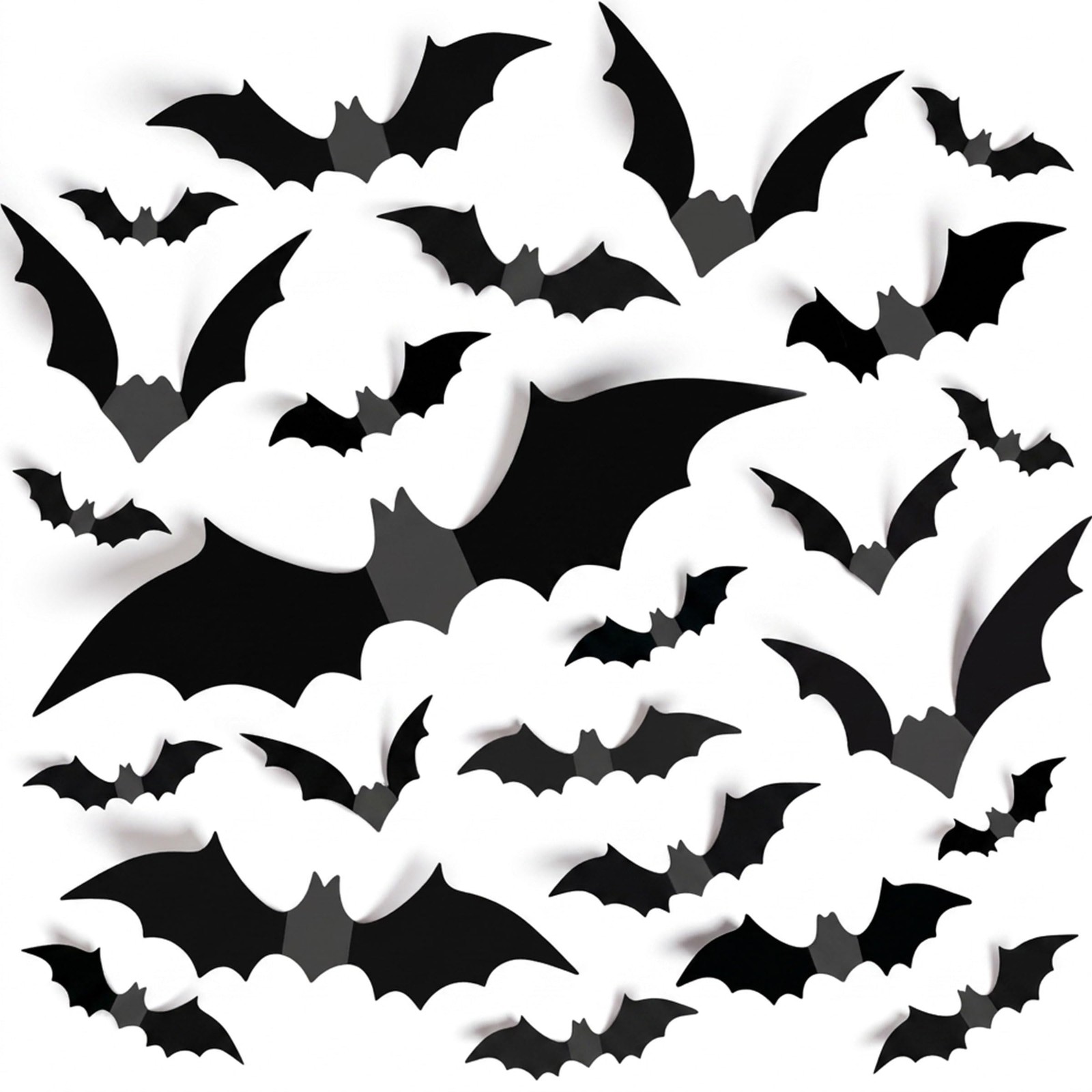 TDHDIKE Halloween Bats Decorations Wall Decor 3D Black PVC Bat Stickers TDHDIKE Halloween Bats Decorations Wall Decor 3D Black PVC Bat Stickers