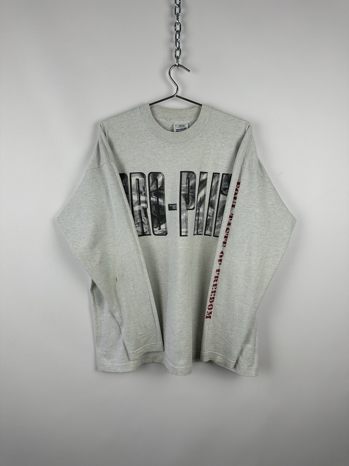 Pro-Pain Foul Taste Of Freedom Vintage 90s Long Sleeve T Shirt XL White Graphic