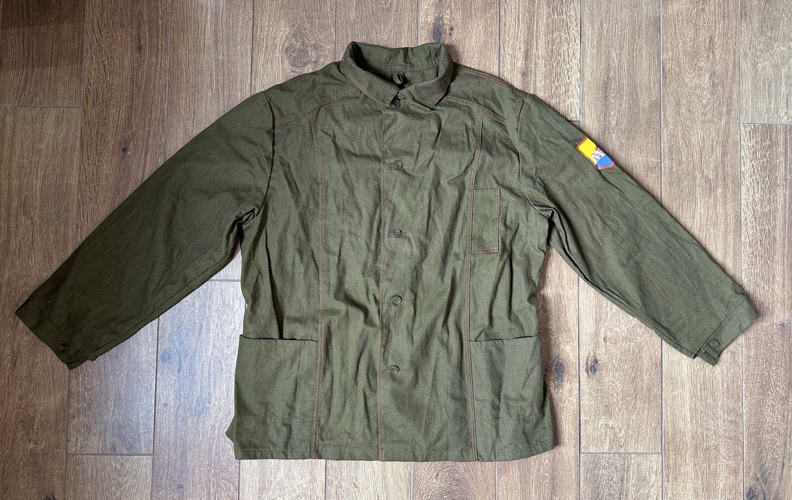 Authentic 1989 Soviet Work Jacket – Vintage USSR Factory Chore Coat, Unused NOS