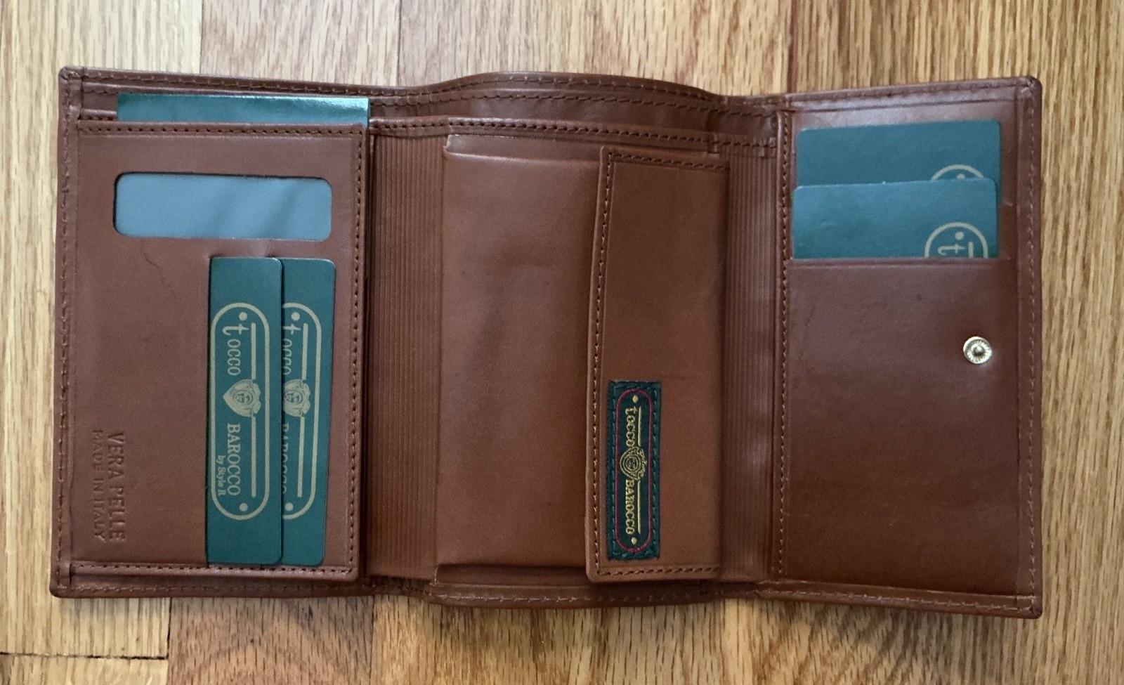 Tocco Barocco by Style R Tan Leather Wallet Italy Dimensions 6\ Tocco Barocco by Style R Tan Leather Wallet Italy Dimensions 6\