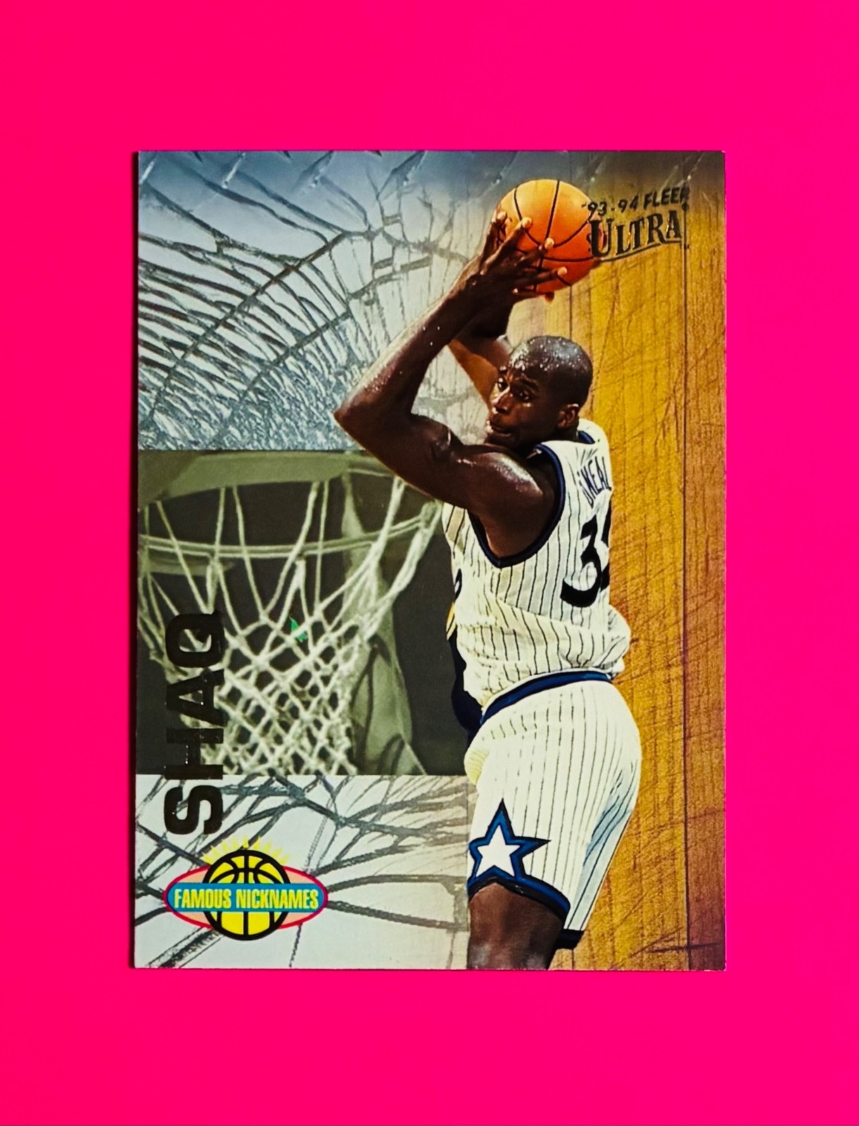 1993-94 FLEER ULTRA FAMOUS NICKNAMES #13 SHAQUILLE O\'NEAL MAGIC 1993-94 FLEER ULTRA FAMOUS NICKNAMES #13 SHAQUILLE O\'NEAL MAGIC