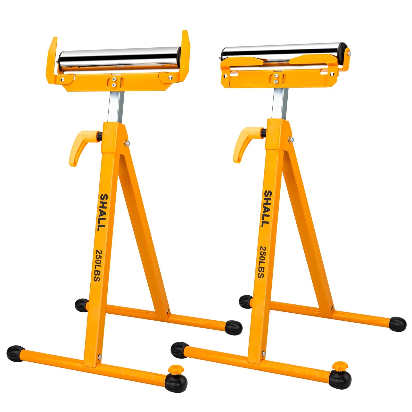 SHALL 2-PCS Folding Roller Stand - 250 LBS Load Capacity -Adjustable Height SHALL 2-PCS Folding Roller Stand - 250 LBS Load Capacity -Adjustable Height
