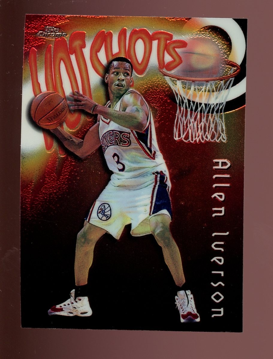 1997-98 TOPPS CHROME ALLEN IVERSON SEASON'S BEST HOT SHOTS #26 1997-98 TOPPS CHROME ALLEN IVERSON SEASON'S BEST HOT SHOTS #26