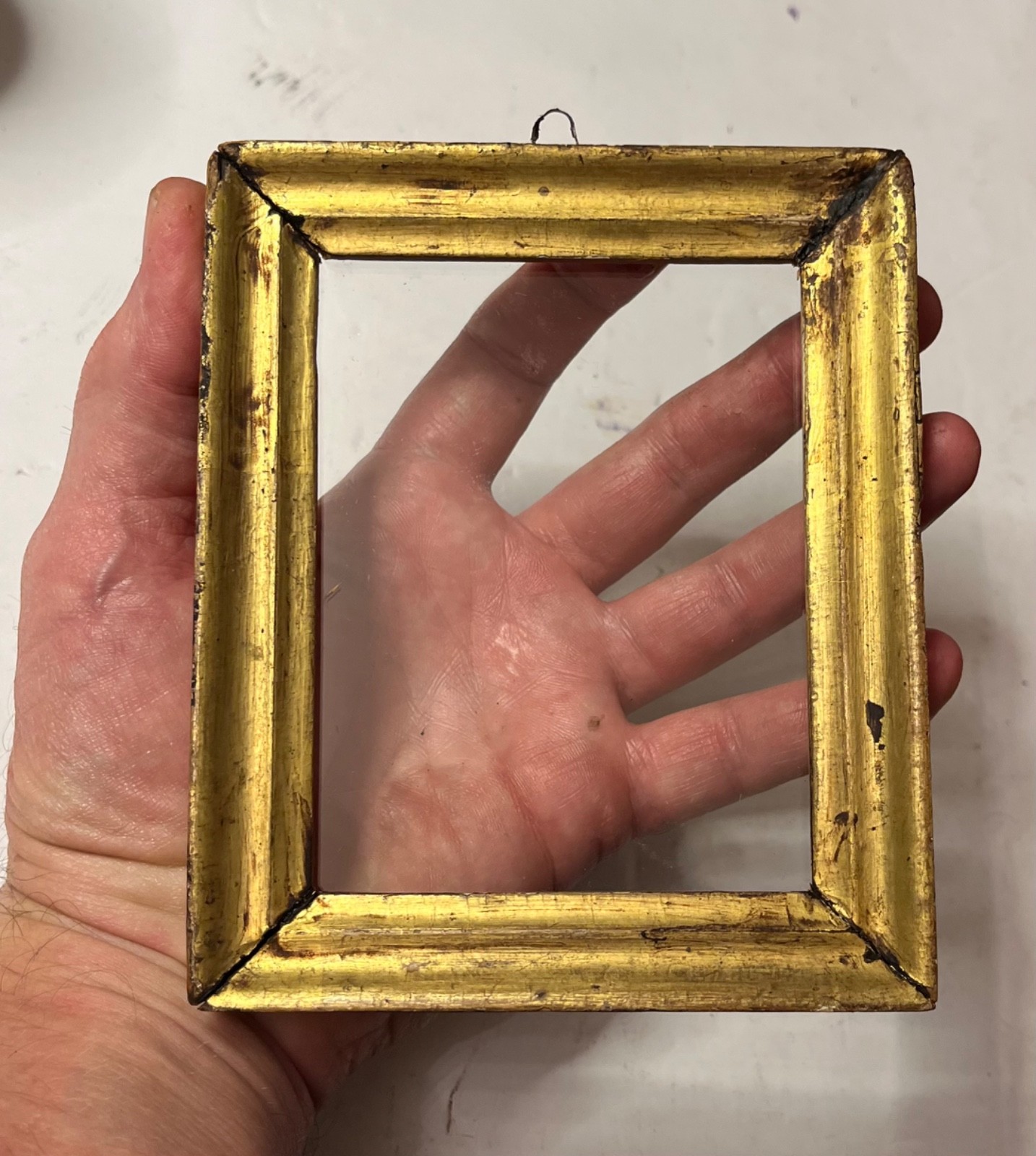 Antique Miniature Lemon Gilt Period Frame - untouched surface