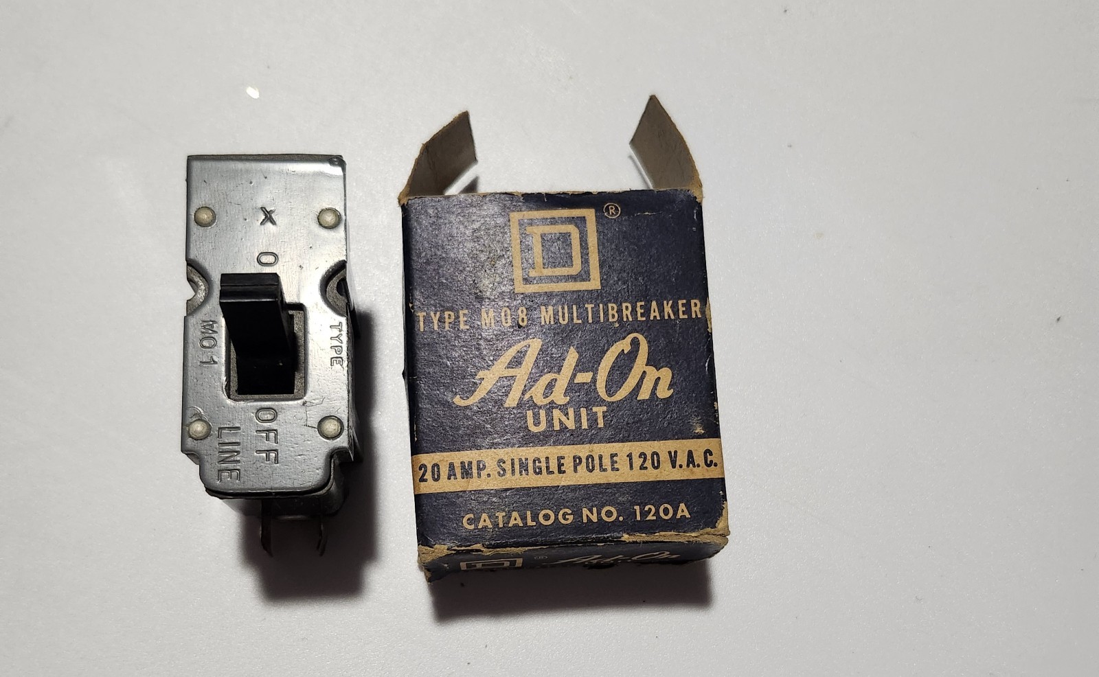 Square D Issue AU-29 Catalog No. 120A Circuit Breaker New Old Stock Post WWII Square D Issue AU-29 Catalog No. 120A Circuit Breaker New Old Stock Post WWII