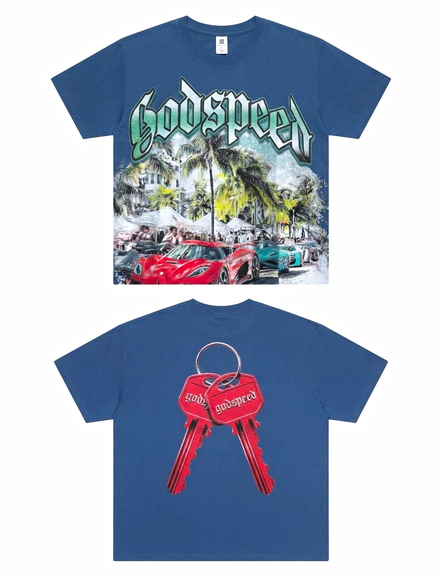 Godspeed Graphic T-Shirt Blue