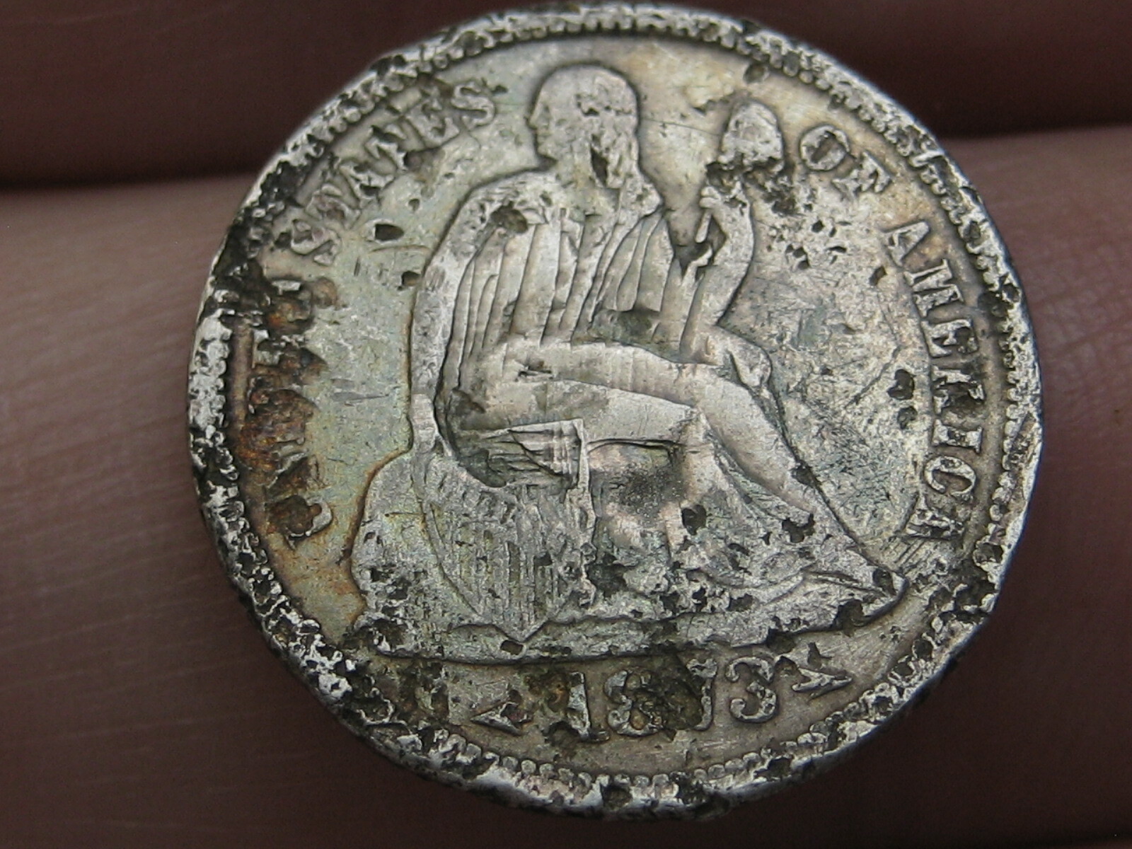 1873 S Seated Liberty Silver Dime- San Francisco, VG Details