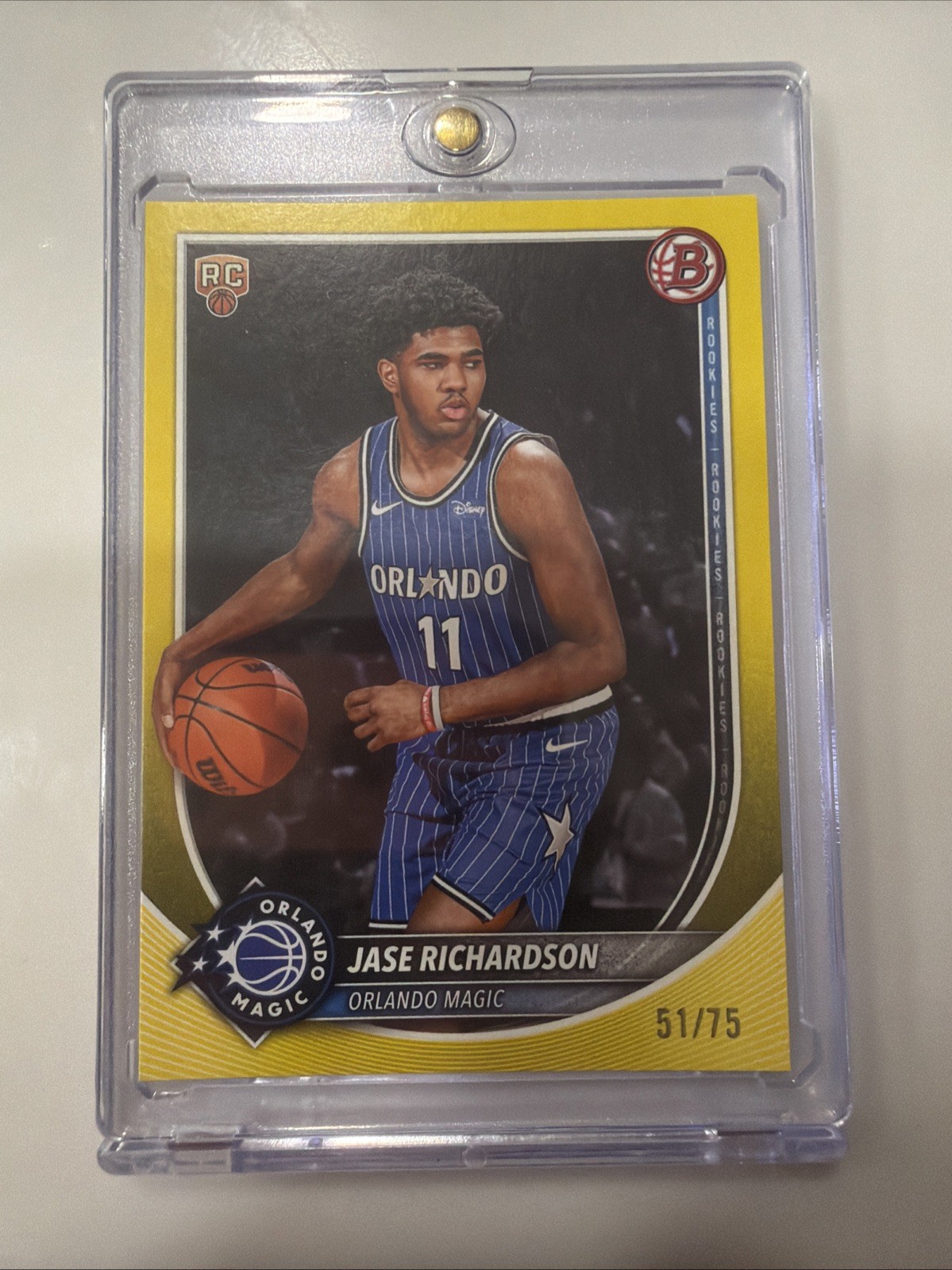 2025-26 Bowman - Jase Richardson #25 Yellow /75 (RC) 2025-26 Bowman - Jase Richardson #25 Yellow /75 (RC)