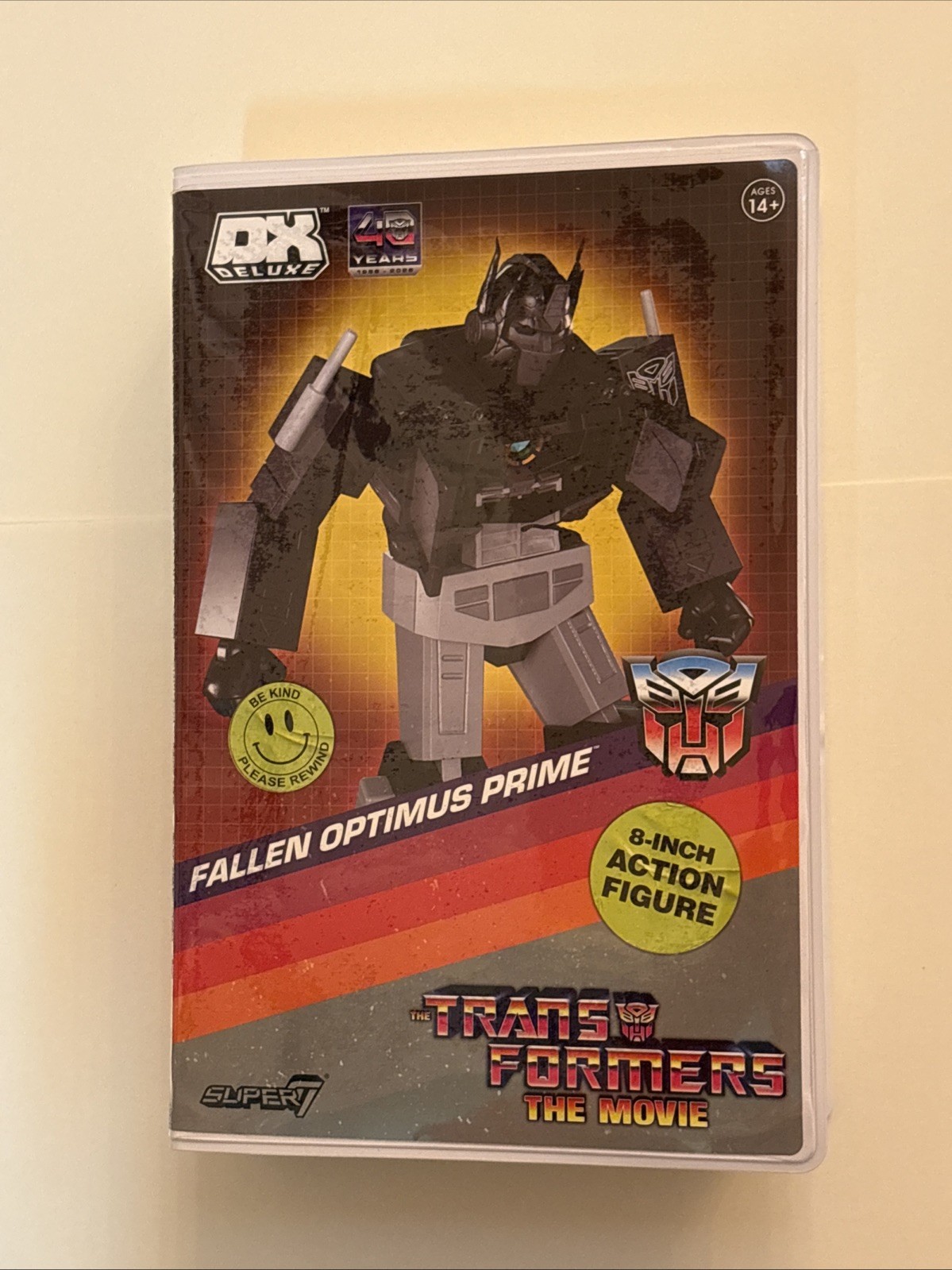 Super7 Transformers The Movie VHS Fallen Optimus Prime 8” Action Figure New Super7 Transformers The Movie VHS Fallen Optimus Prime 8” Action Figure New