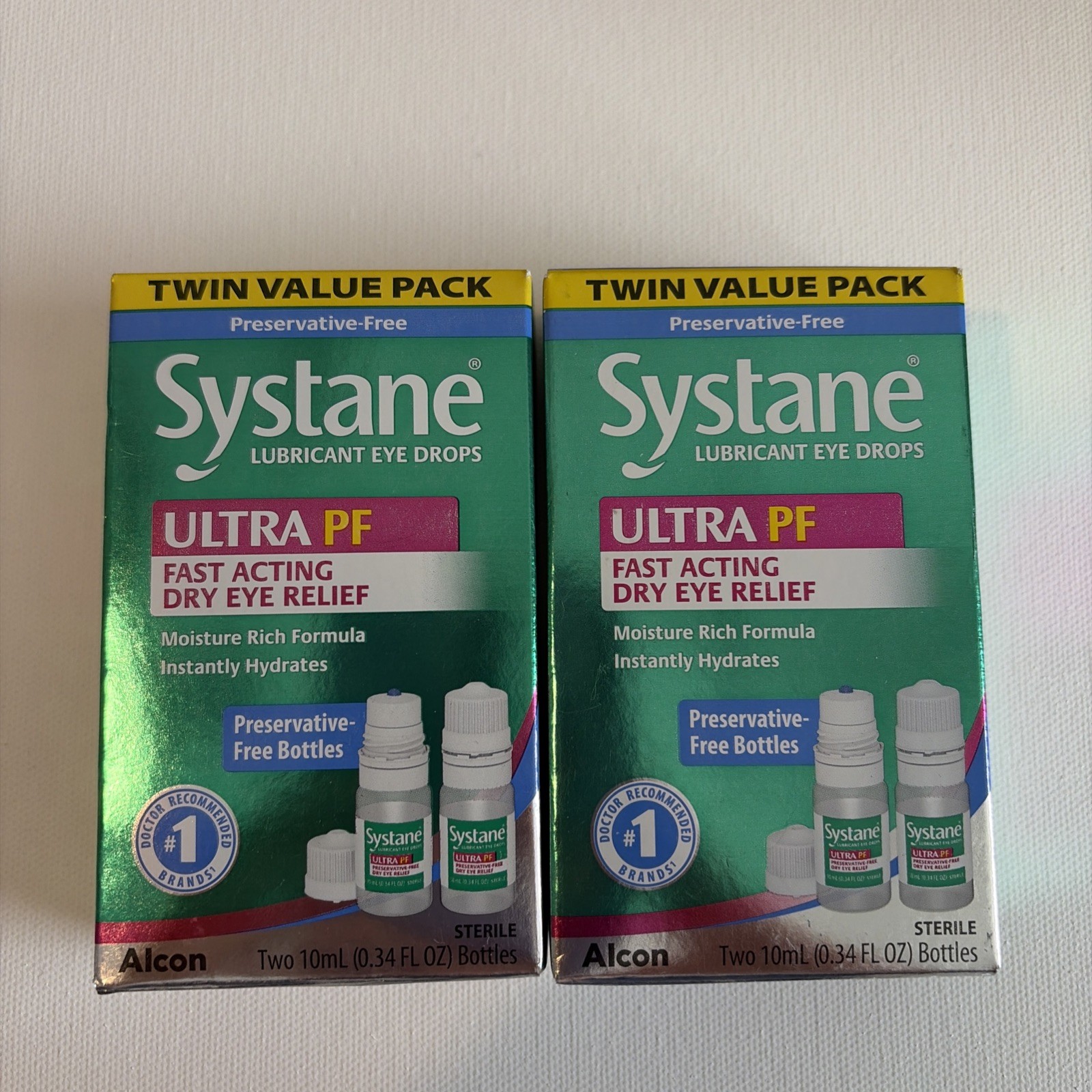 Systane ULTRA PF Lubricant Eye Drops 2 Twin Pks. 4-10mL Bottles Total Exp. 1YR+ Systane ULTRA PF Lubricant Eye Drops 2 Twin Pks. 4-10mL Bottles Total Exp. 1YR+
