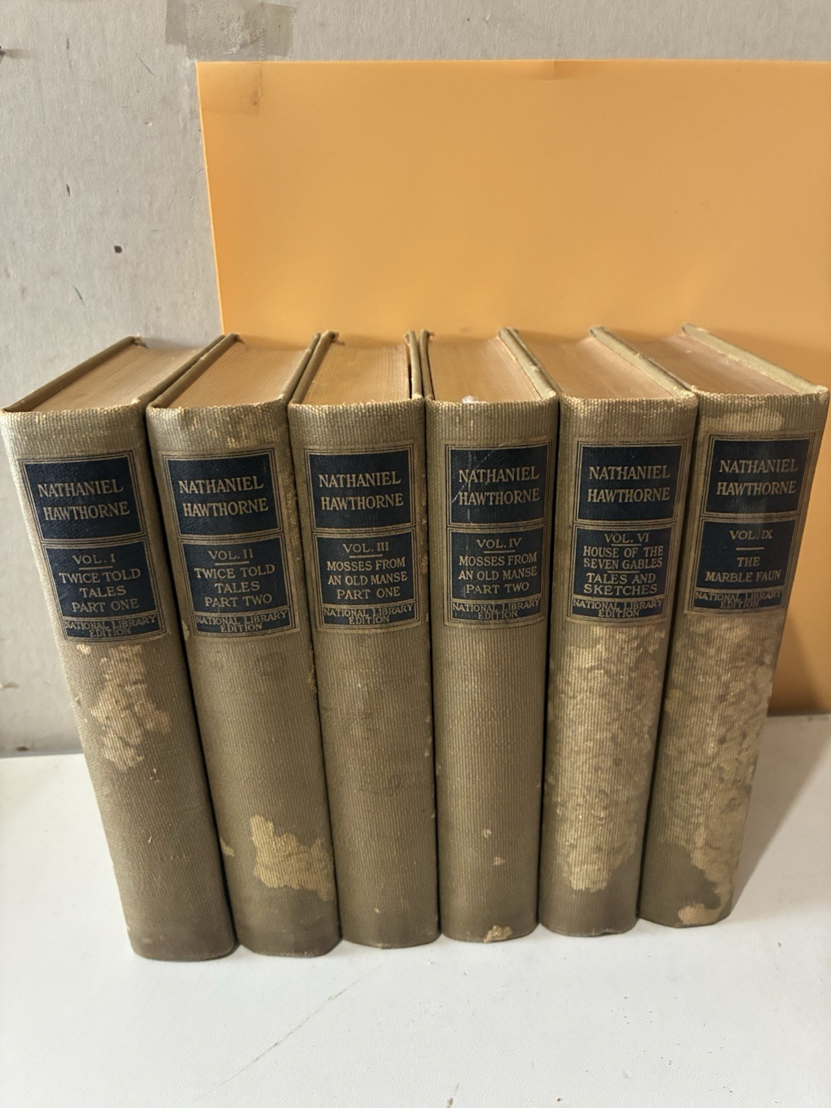 1923 Works of Nathaniel Hawthorne - National Edition Library - Set of 6 Books 1923 Works of Nathaniel Hawthorne - National Edition Library - Set of 6 Books