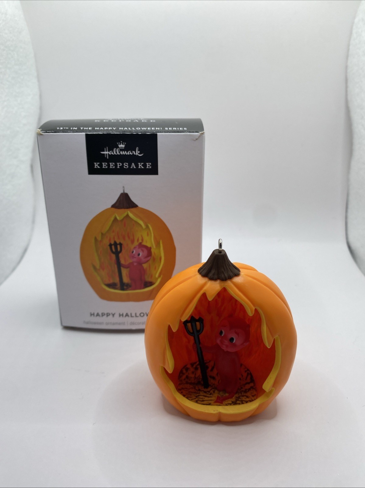 2025 Hallmark Happy Halloween Devil Pumpkin Ornament 13th In Series 2025 Hallmark Happy Halloween Devil Pumpkin Ornament 13th In Series