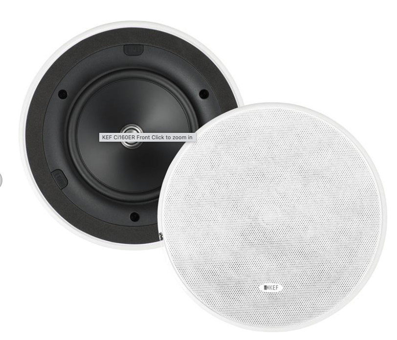 KEF Ci160ER In-Ceiling Speakers Pair, 6.5