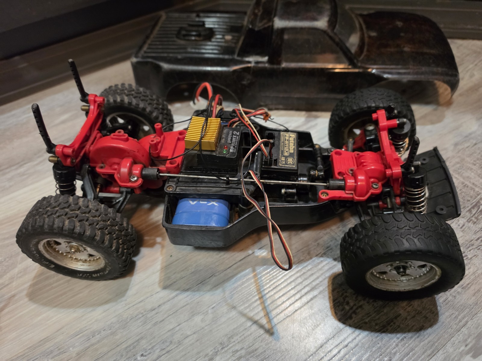 Vintage Tamiya TA02 Chevy S10 4x4 Stadium Truck - parts or restore