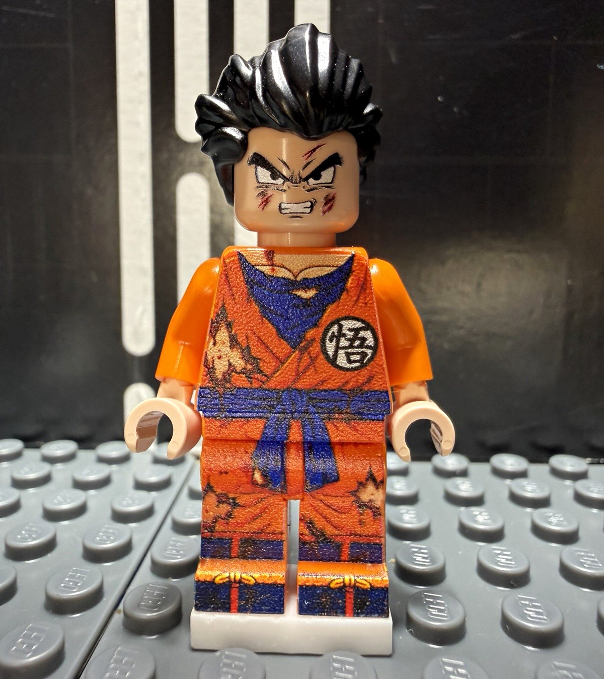 Custom LEGO Goku Dragon Ball Z Minifigure Rebrickit UV Printed Genuine LEGO Custom LEGO Goku Dragon Ball Z Minifigure Rebrickit UV Printed Genuine LEGO